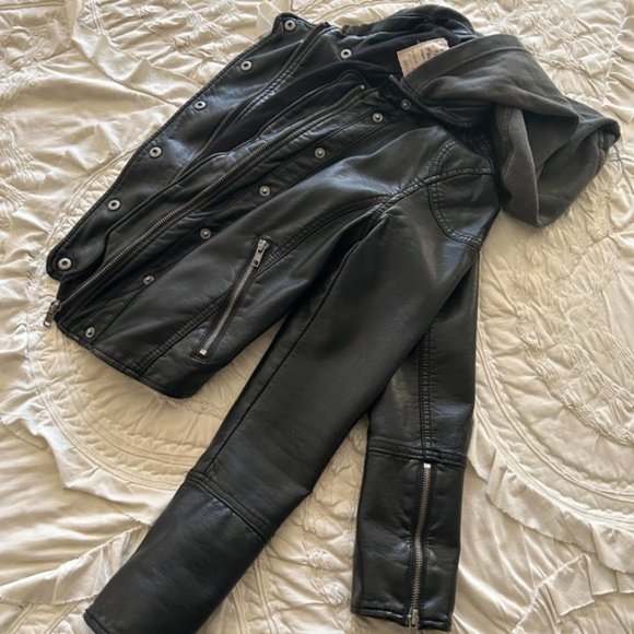 Free People New Dawn Vegan Leather Jacket - Picture 3 of 3
